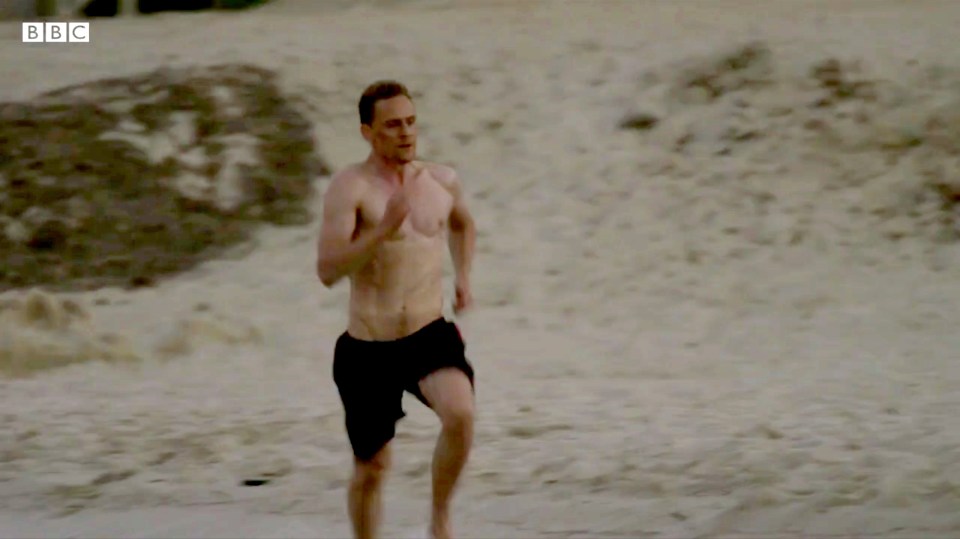 Run, Tom, run . . . actor shows off his abs-olutely fine style in BBC hit drama series