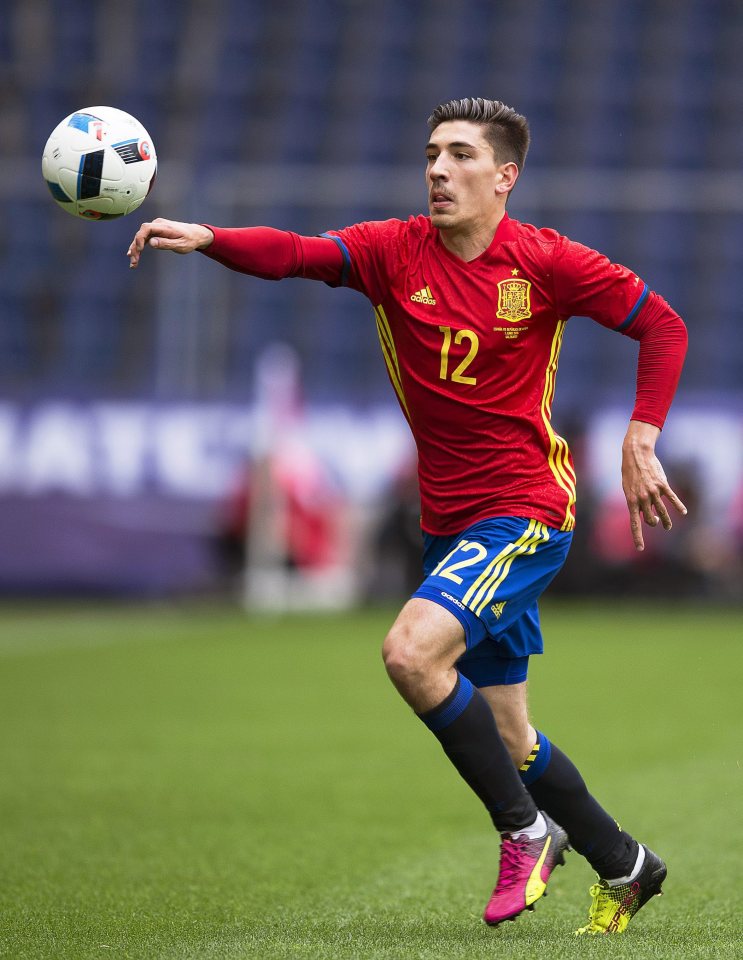  Bellerin in one of his three appearances for Spain