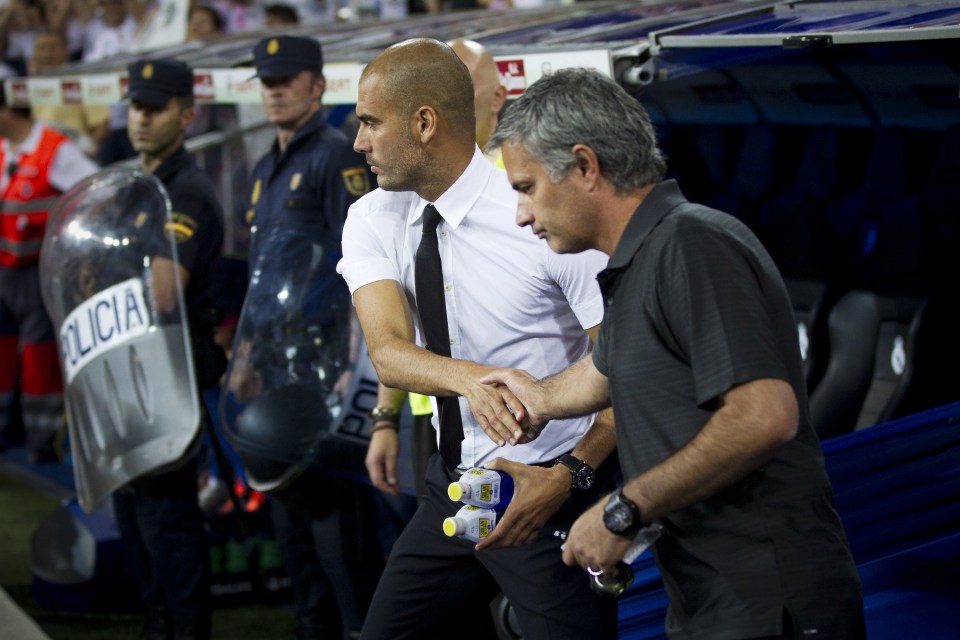 Pep Guardiola and Jose Mourinho's relationship was frosty at best in Spain