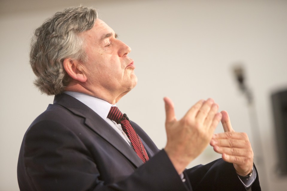  Former Prime Minister Gordon Brown delivered a speech in London