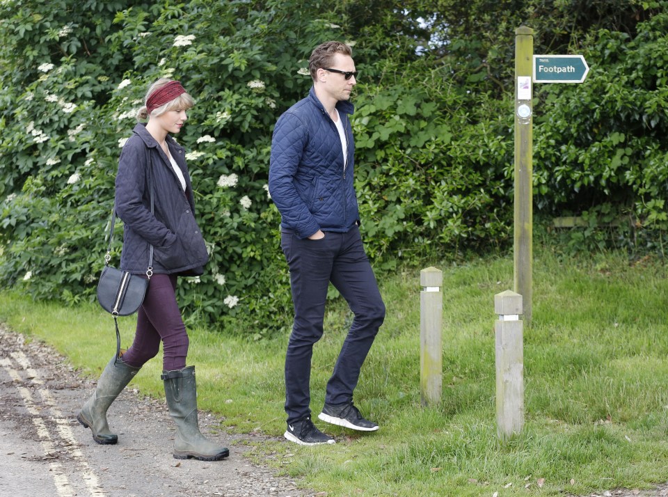 Walk in the park . . . Tom shows Taylor the delights of English countryside