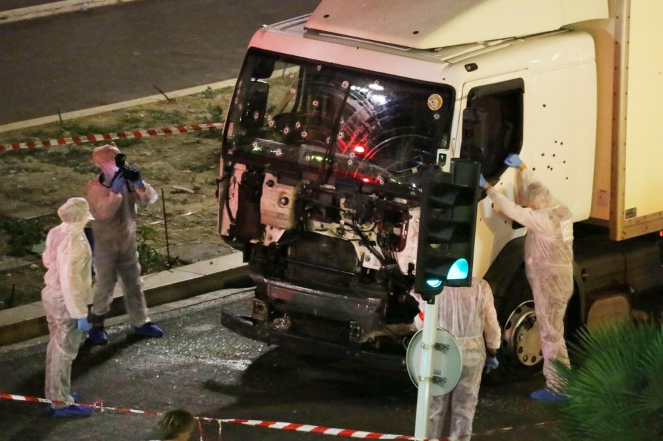  In July, he drove a truck through crowds in Nice celebrating Bastille Day