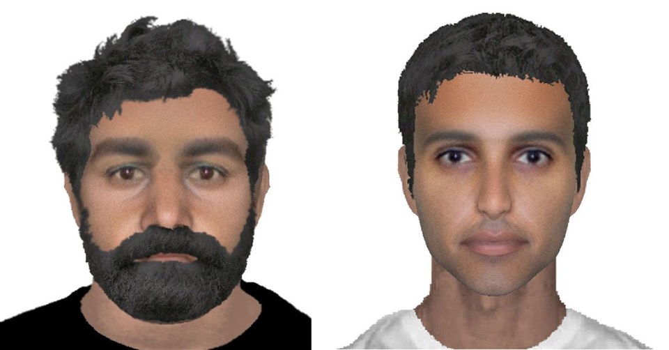  E-fit images of the two suspects wanted in connection with the attempted abduction of an RAF serviceman at Marham