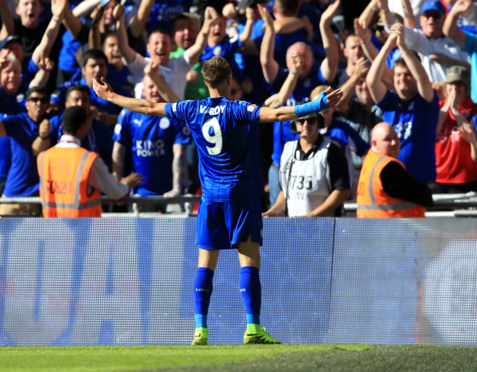 Vardy has the adulation of the Leicester fans