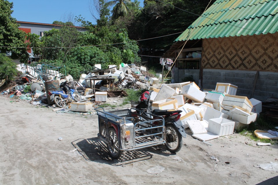  Bundhaya Resort said there was a problem with rubbish on the island and construction work behind their hotel - which is clearly shown in these images