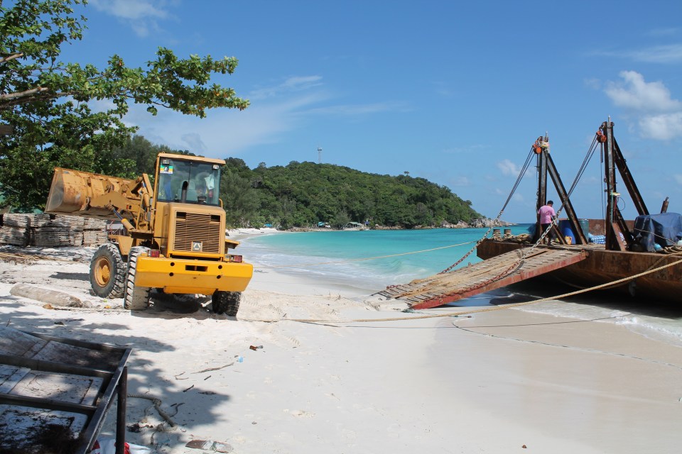  The couple spent £3,000 on the trip to Koh Lipe in the Andaman Sea - dubbed the 'Maldives of Thailand' - but were stuck with views of diggers