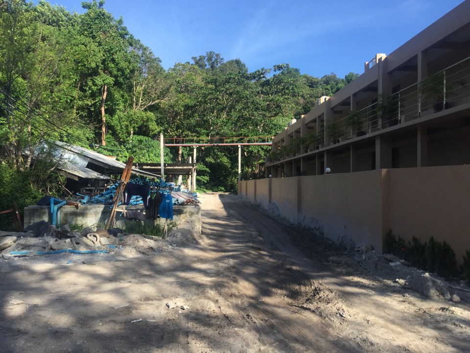  They even had a building site and green swamp at the back of their £80-a-night beachfront resort