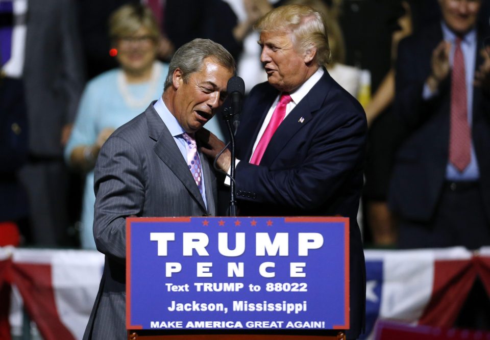  Nigel Farage and Donald Trump have been slammed for trying to 'recover a past' that 'did not exist anywhere, ever'