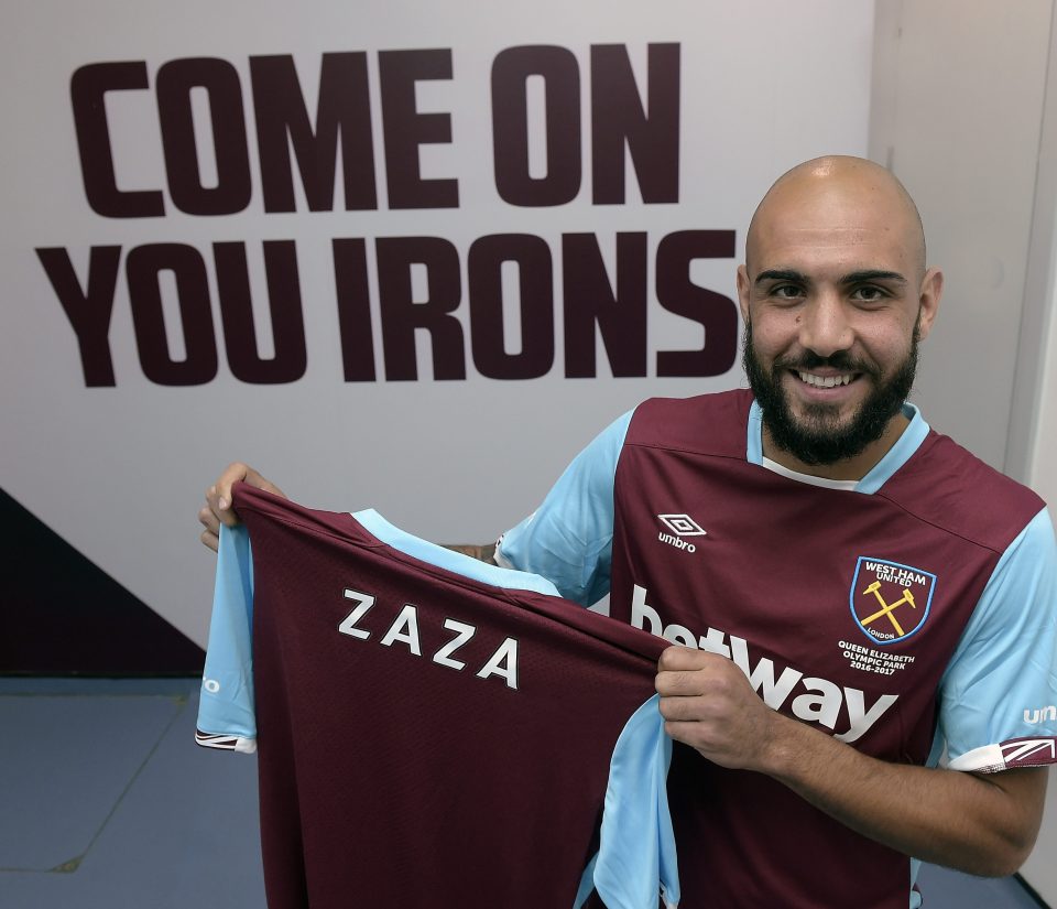  Zaza is looking forward to pulling on the West Ham shirt - but wont be on penalty duty this season