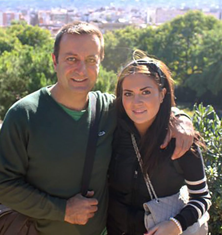 Emma with her dad Martin Rhys-Jones who was caged for 6 years in the US for money laundering 