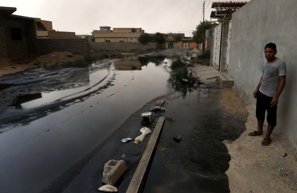  Rivers of thick oil flooded the streets of nearby towns amid health concerns for local people