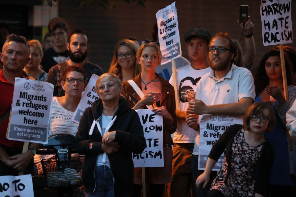 Vigil... protesters in Harlow take to streets after attack on Arek