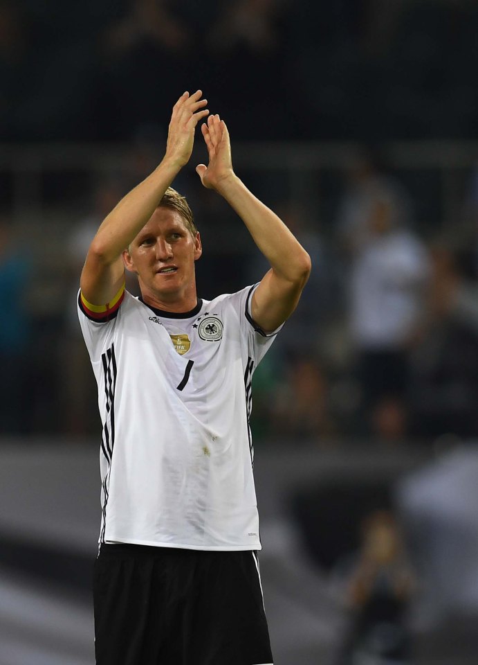 Bastian Schweinsteiger won the last of his 121 Germany caps in midweek