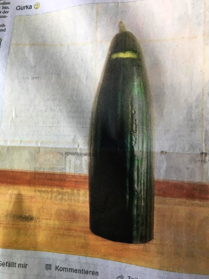  The mayor of the former West German capital Bonn has come under fire for sharing this picture of a cucumber that looks like a burka