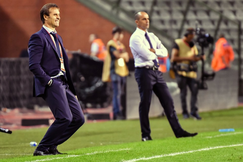  Julen Lopetegui beat Roberto Martinez's Belgium in his first game as Spain chief