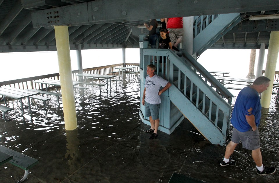  Locals were the first to see bad weather hit the state as the hurricane approached