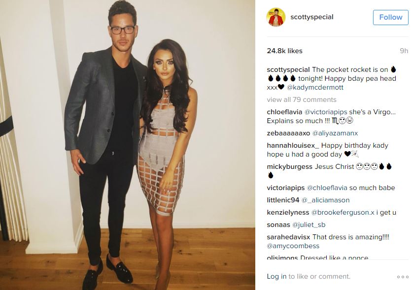 Kady McDermott looked super sexy in a grey dress to celebrate her 21st