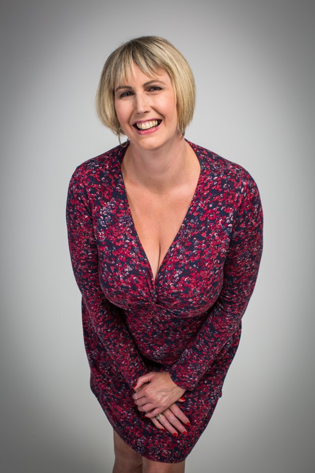  Full-time mum Kerry Stevenson says she often gets blokes checking her boobs out