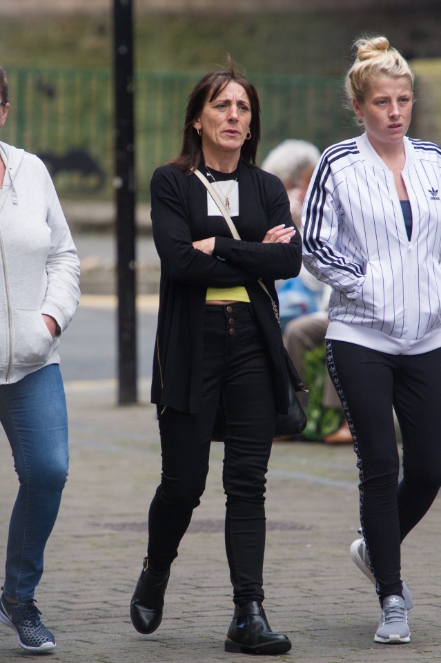 Carol Pounder leaving Burnley Crown Court 