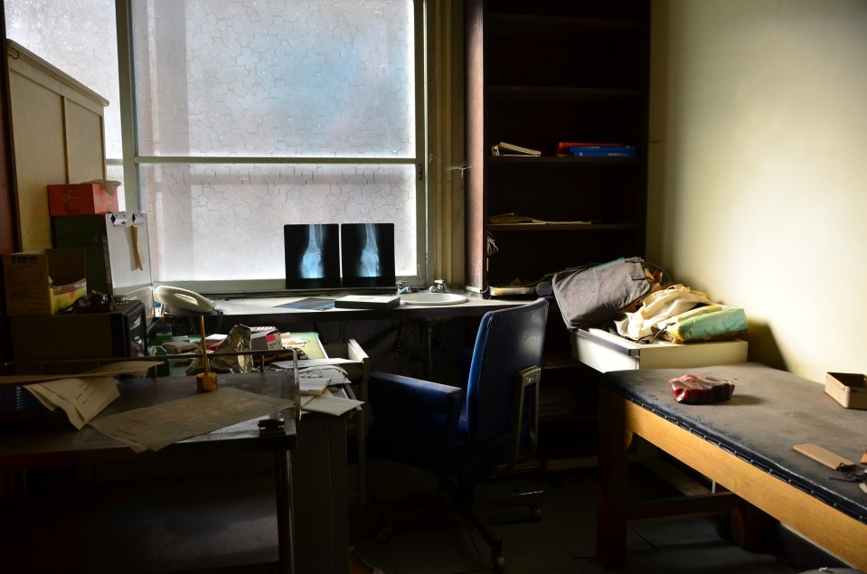 The consulting room of a small abandoned hospital in Hokkaido