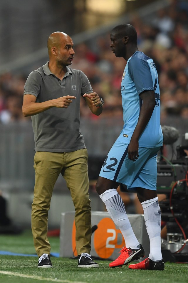 Toure hasn't featured for City since pre-season