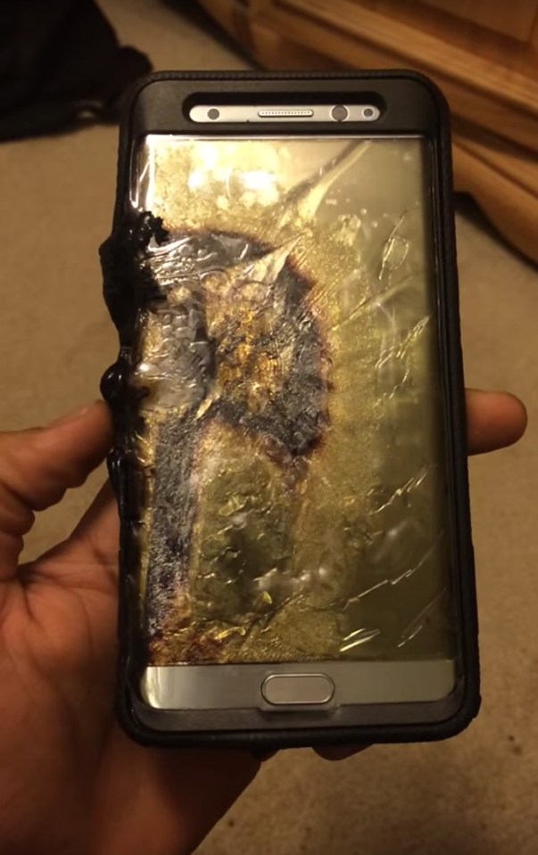 Incident is the latest report of the Note 7 catching fire during or after charging