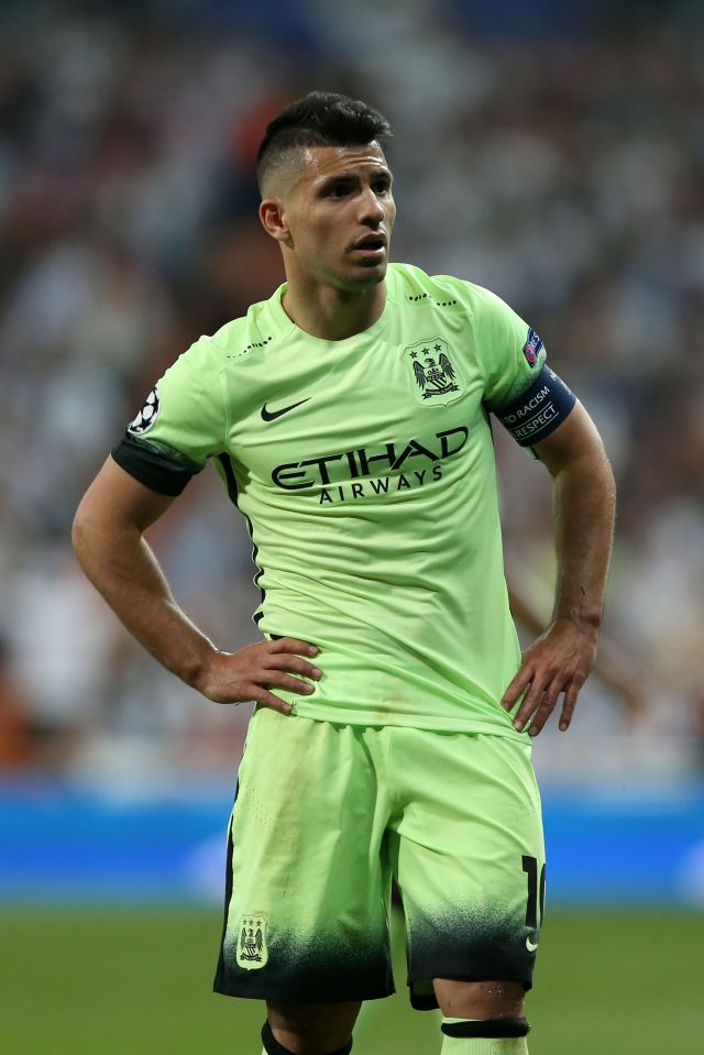  Sergio Aguero will miss the match after receiving a three-game suspension