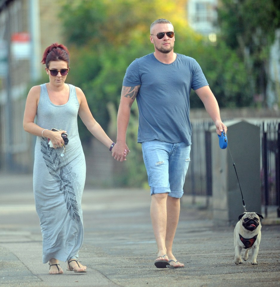 The pair were heading to the pub with pug Dennis