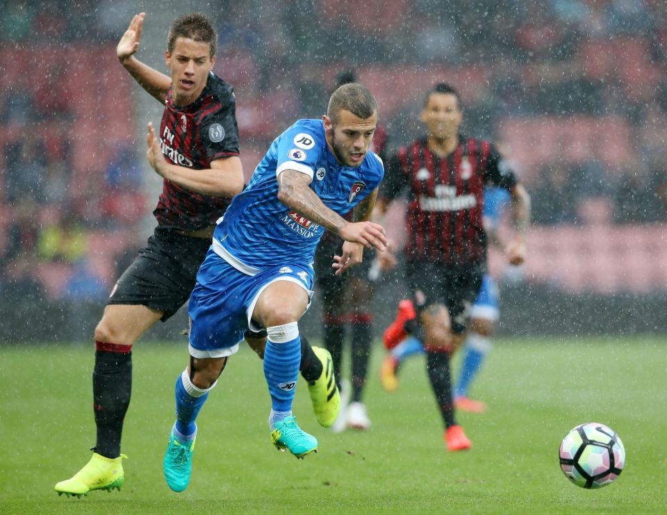  Wilshere played in Bournemouth's friendly against AC Milan, and is hoping to play against West Brom this weekend