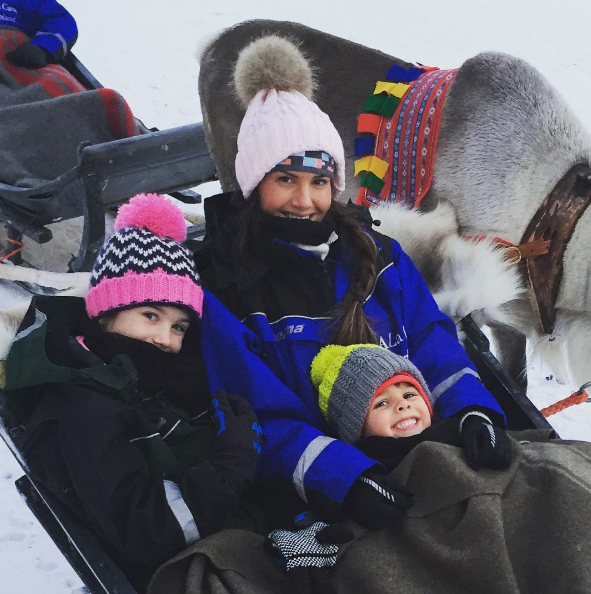 Rebekah Vardy on holiday in Lapland with two of her kids