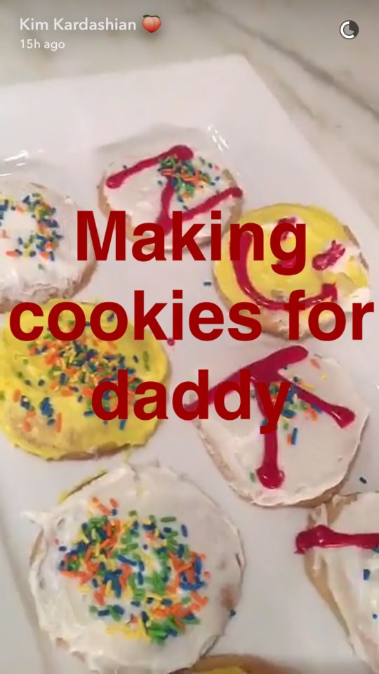 The girls decorated cookies for Kanye's return to their New York apartment 