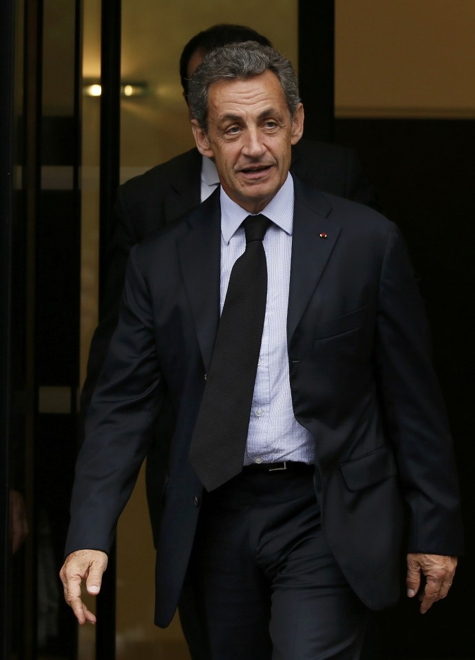  Mr Sarkozy leaves his campaign headquarters today - he may face trial over allegations of corruption