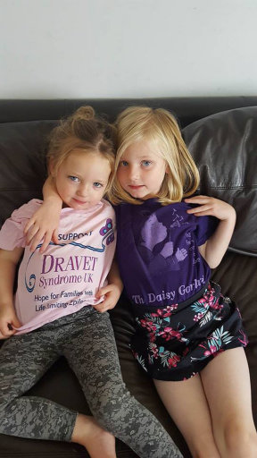  Paige with her five-year-old sister Evie