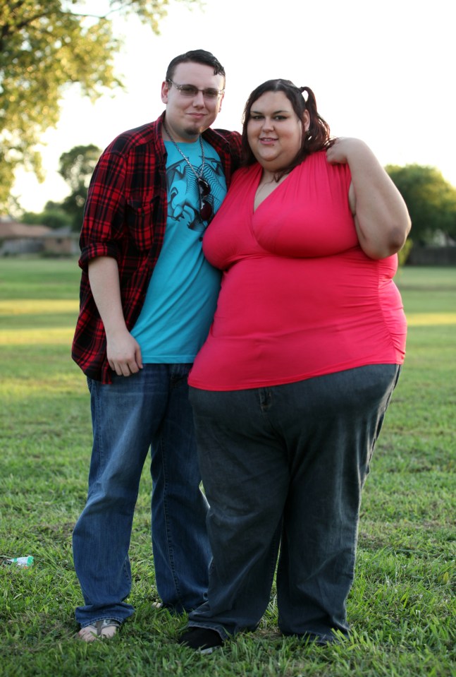  The couple, who met online, both want to see Monica pile on the pounds