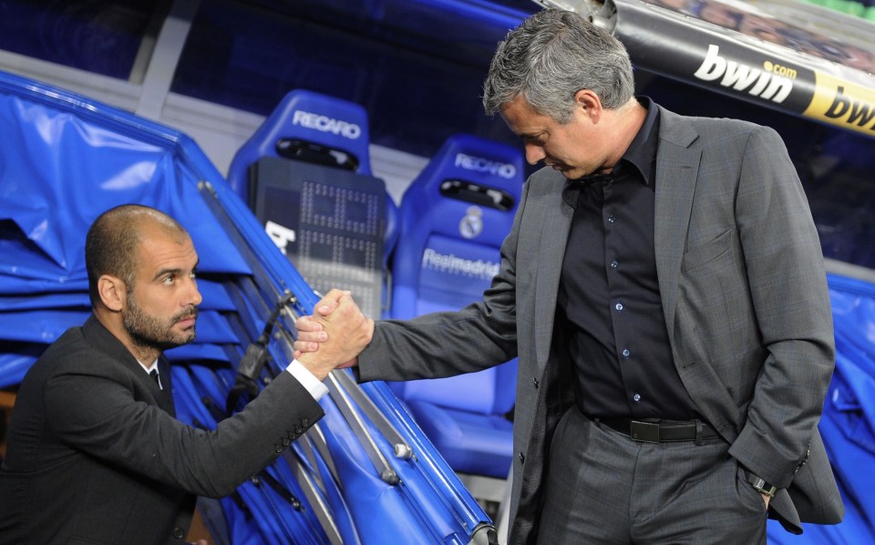  There is no love lost between Pep Guardiola and Jose Mourinho