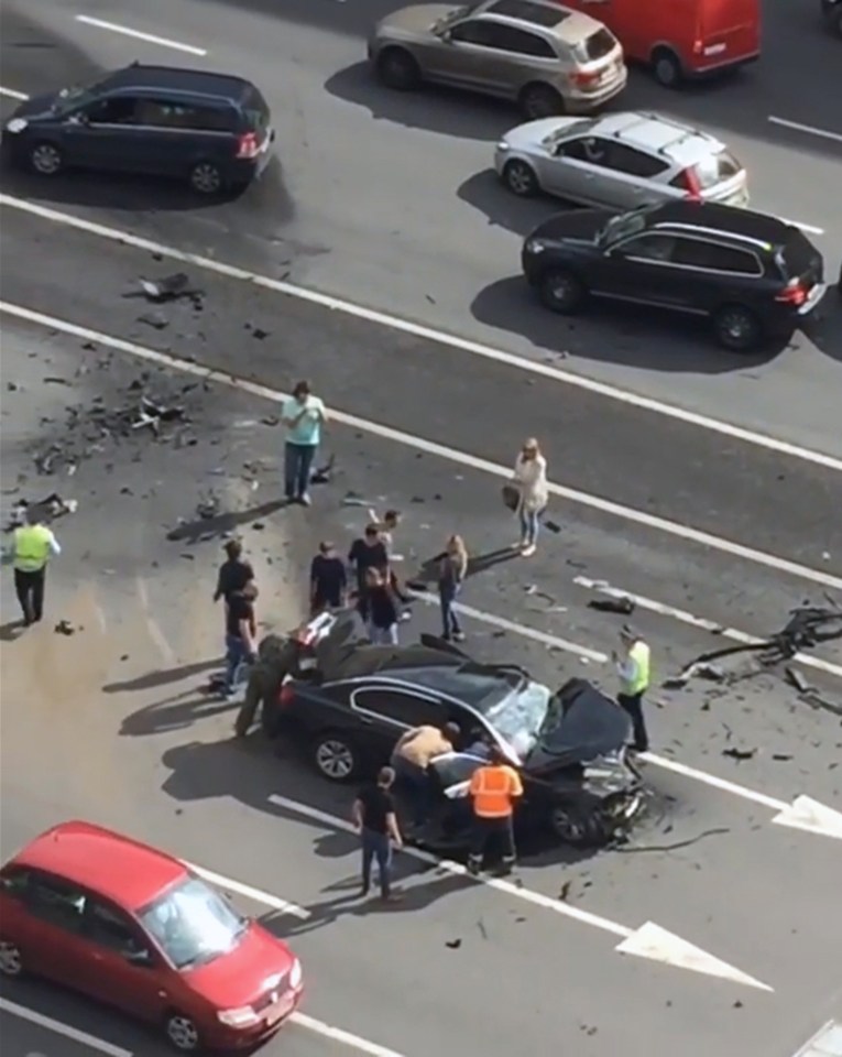  High-speed collision ... Putin's presidential BMW was involved in horror crash in Moscow