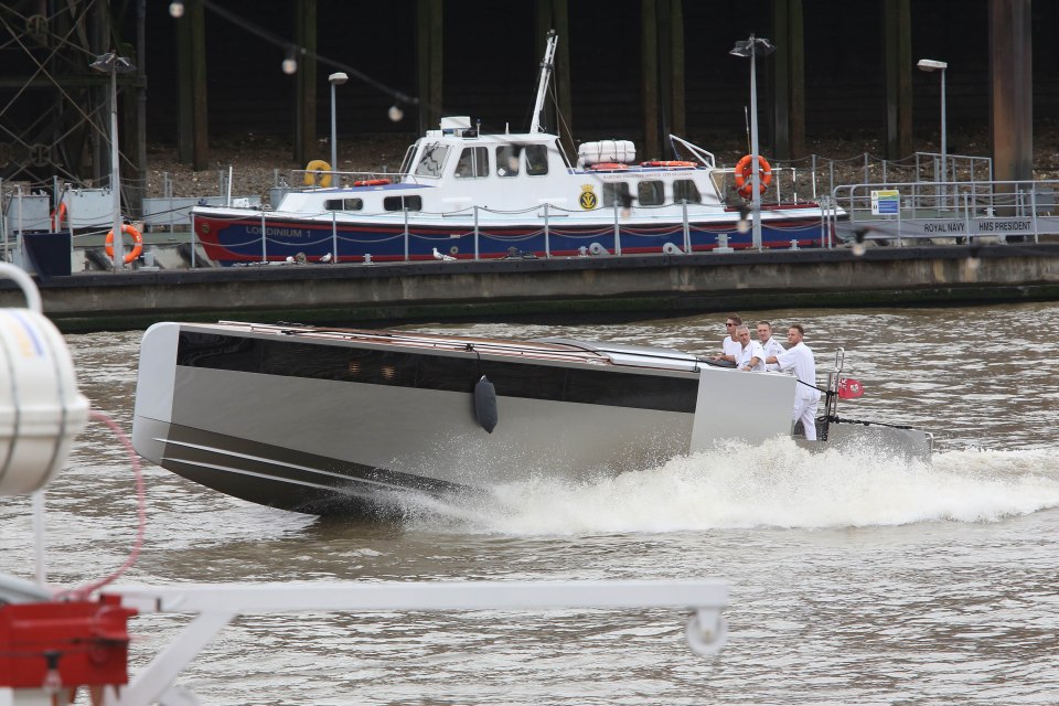 A futuristic launch vessel makes up a small part of the enormous yacht which can easily hold up to 14 people plus more than 40 staff members