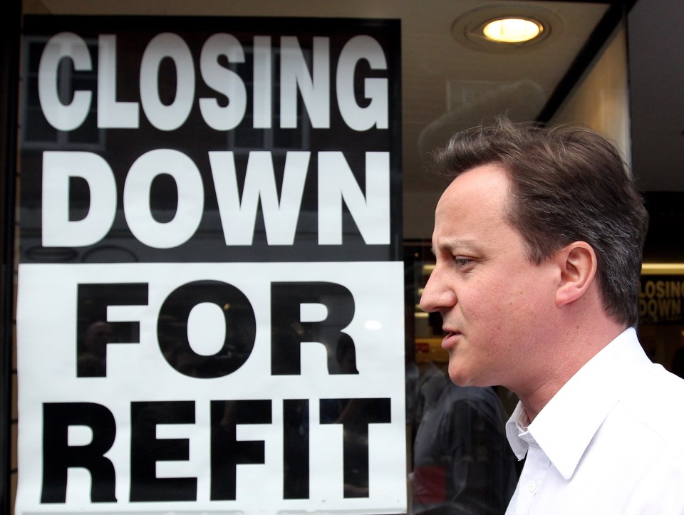  SHUTTING UP SHOP ... David Cameron before he quit No10