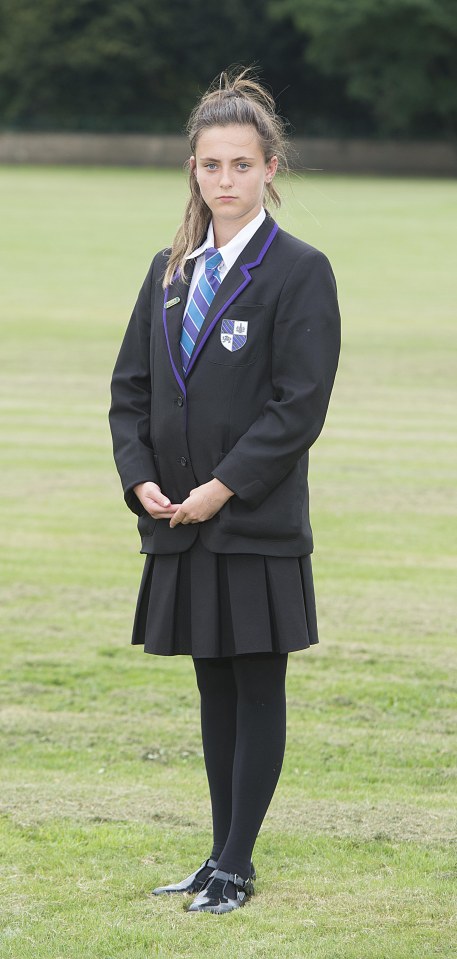  Michaela Allen, 15, was sent home TWICE on her first day for wearing a 'too-short' skirt