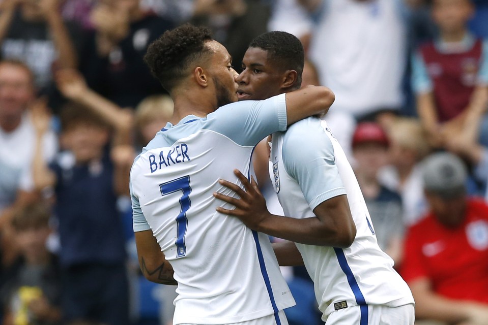 Marcus Rashford scored a stunning hat-trick for England Under-21s