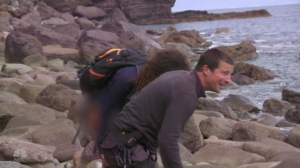 Mel B rushed to Bear Grylls' aid when he was stung by a jellyfish