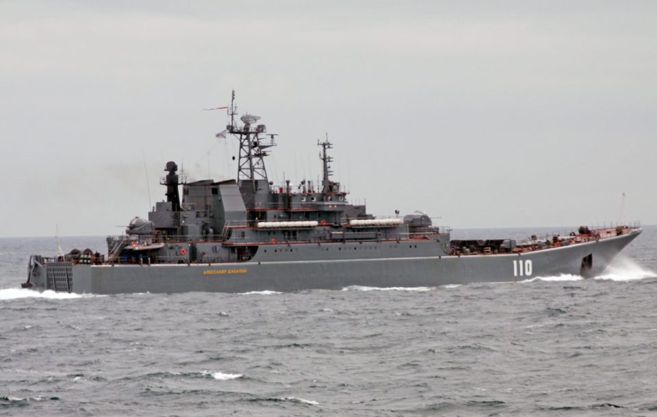 DOUBLE ESCORT DUTY AS HMS TYNE FOLLOWS TWO RUSSIAN WARSHIPS THROUGH CHANNEL