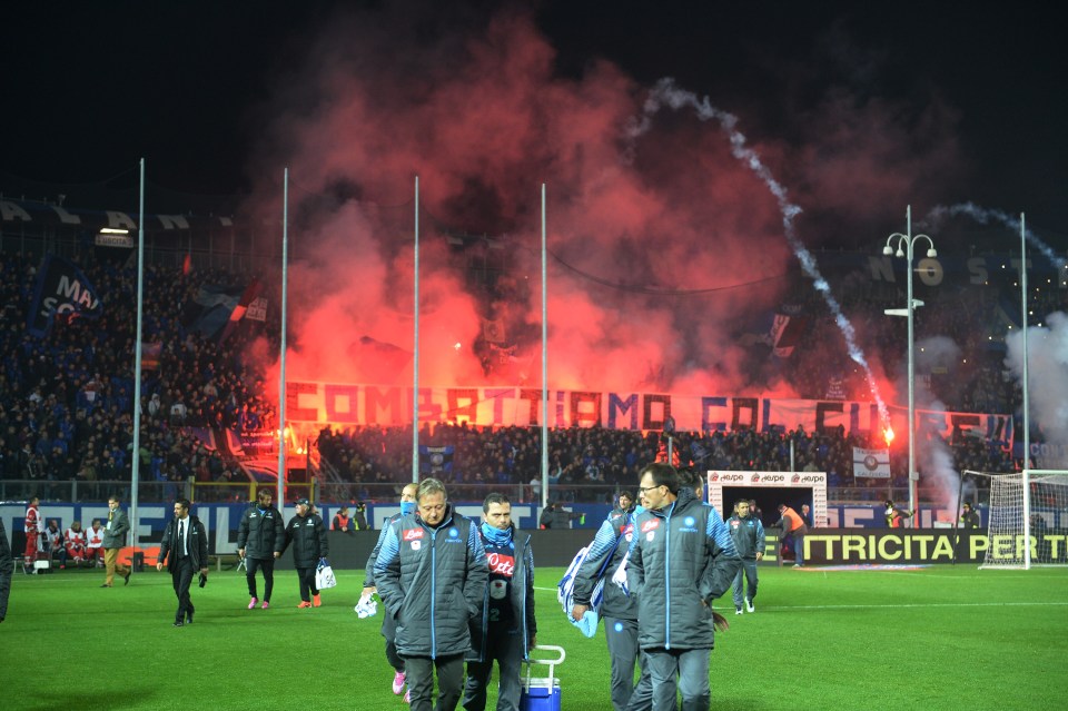  Atalanta's fans are renowned for causing chaos at games