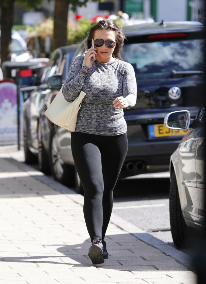 FAMEFLYNET - Exclusive: Reality Star Lauren Goodger Goes For A Work Out In Essex