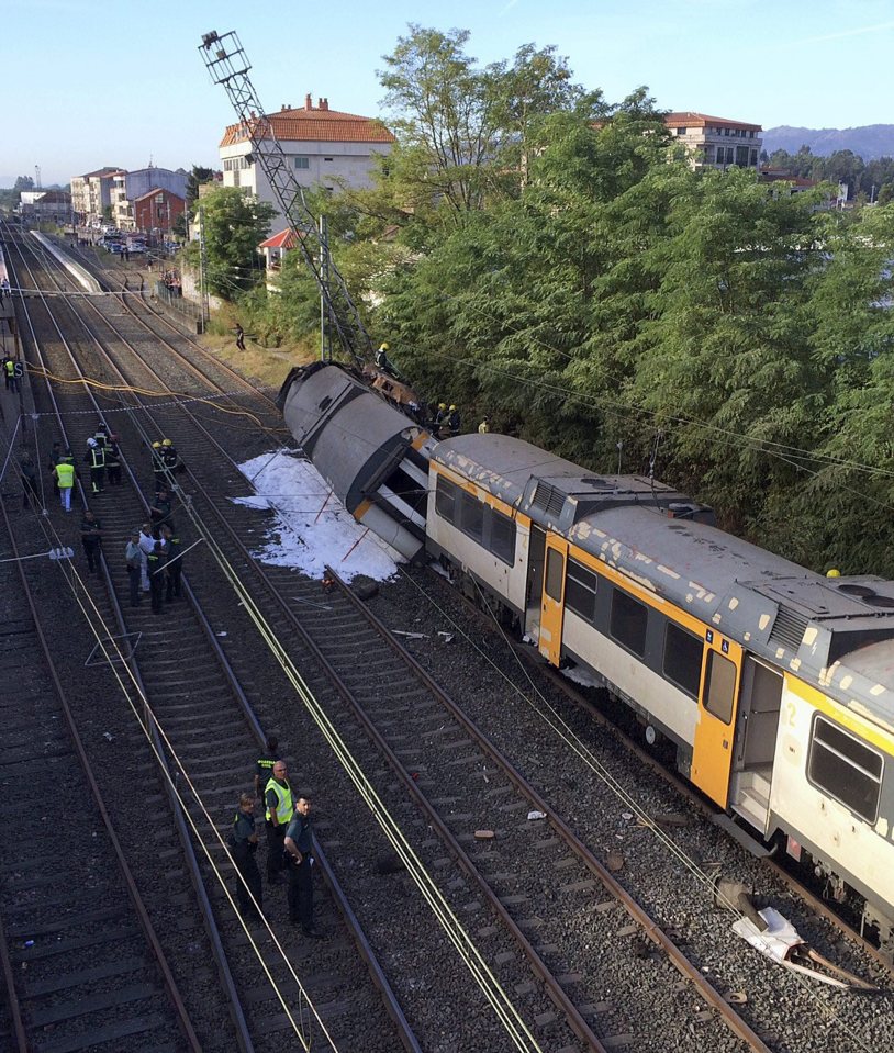  At least four people died when the train bound for Portugal derailed