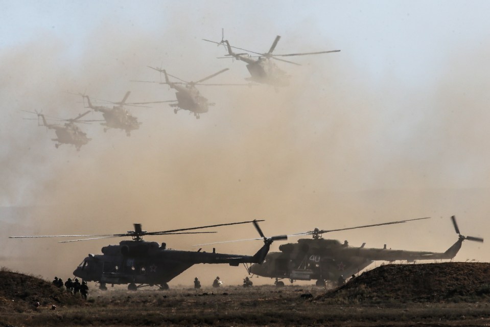 The impressive military hardware included Mil Mi-8 is a medium twin-turbine helicopter, originally designed by the Soviet Union