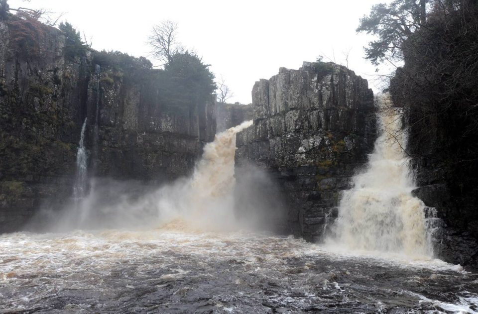 Deadly ... Powerful waterfall on the River Lees dragged the Hartlepool lad underwater 