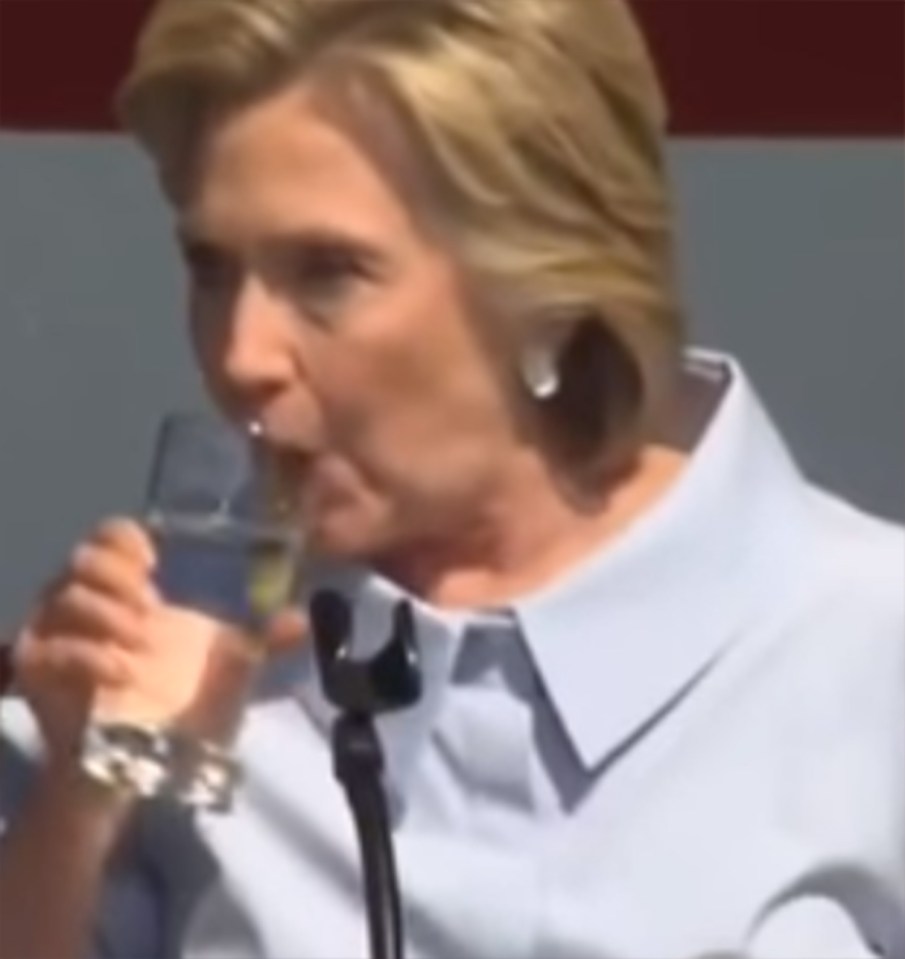  Cameras caught her coughing up what appears to be green mucus into the glass