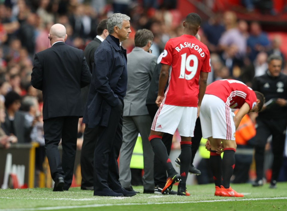  Jose Mourinho called for Rashford at the break