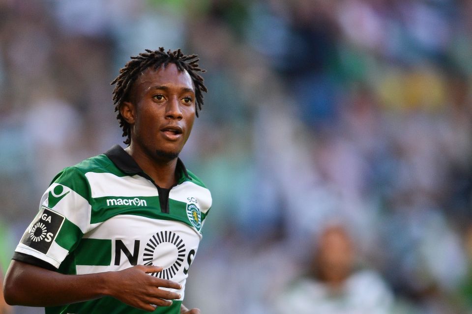 Sporting's forward Gelson Martins celebrates a goal during the Portuguese league football match Sporting CP vs Moreirense FC at the Jose Alvalade stadium in Lisbon on September 10, 2016. / AFP PHOTO / PATRICIA DE MELO MOREIRAPATRICIA DE MELO MOREIRA/AFP/Getty Images